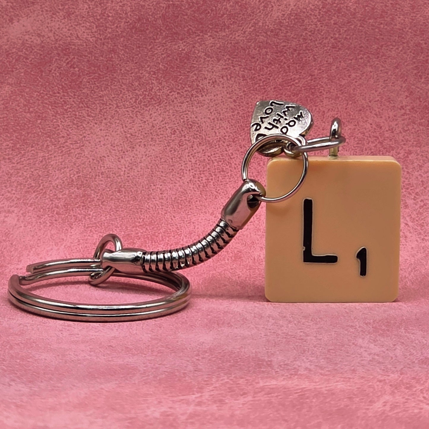 Handmade Vintage Scrabble® Tile Keyring - Letters A, B, F, G, H, L, N, S, W, Y