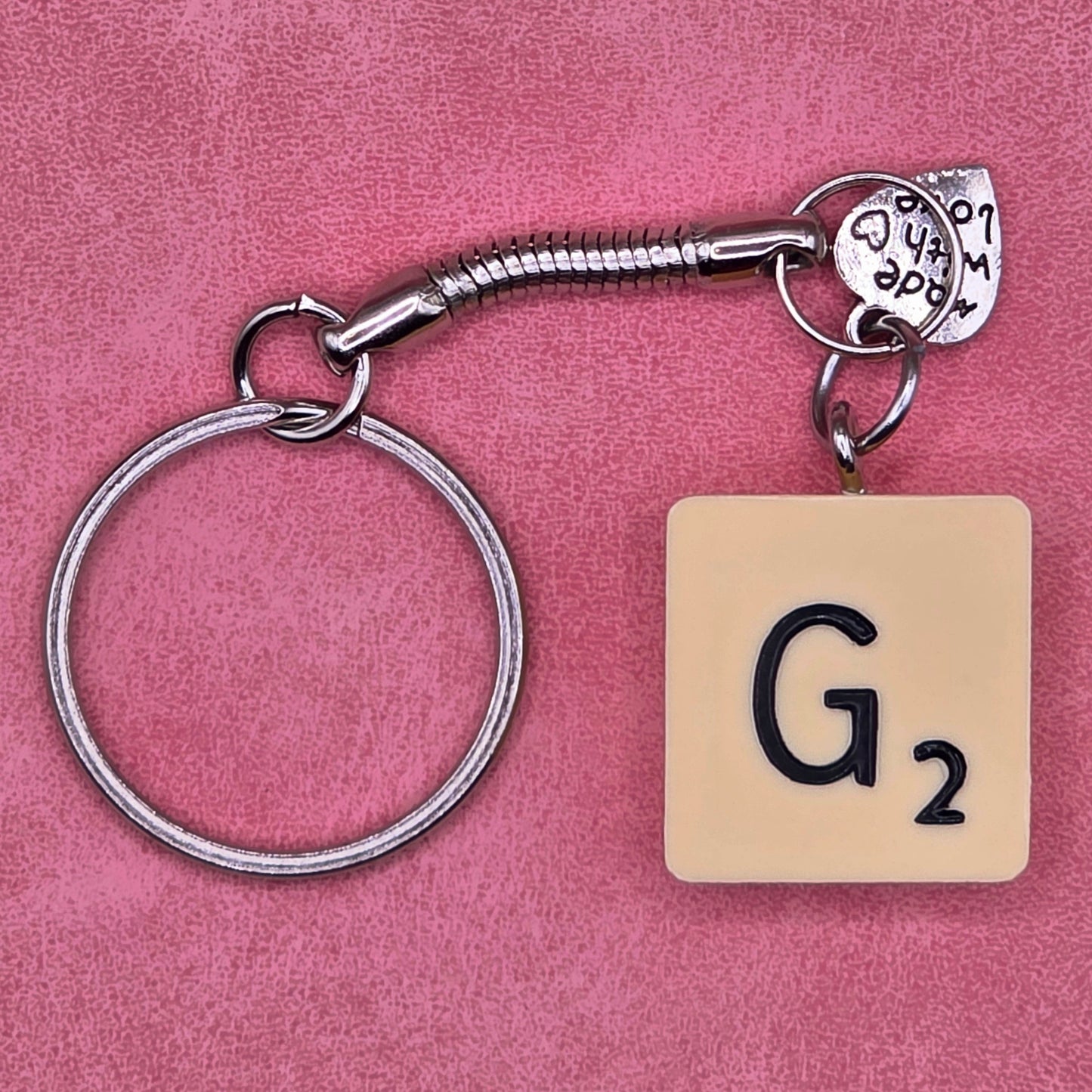Handmade Vintage Scrabble® Tile Keyring - Letters A, B, F, G, H, L, N, S, W, Y