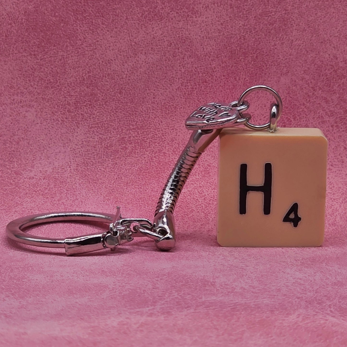 Handmade Vintage Scrabble® Tile Keyring - Letters A, B, F, G, H, L, N, S, W, Y