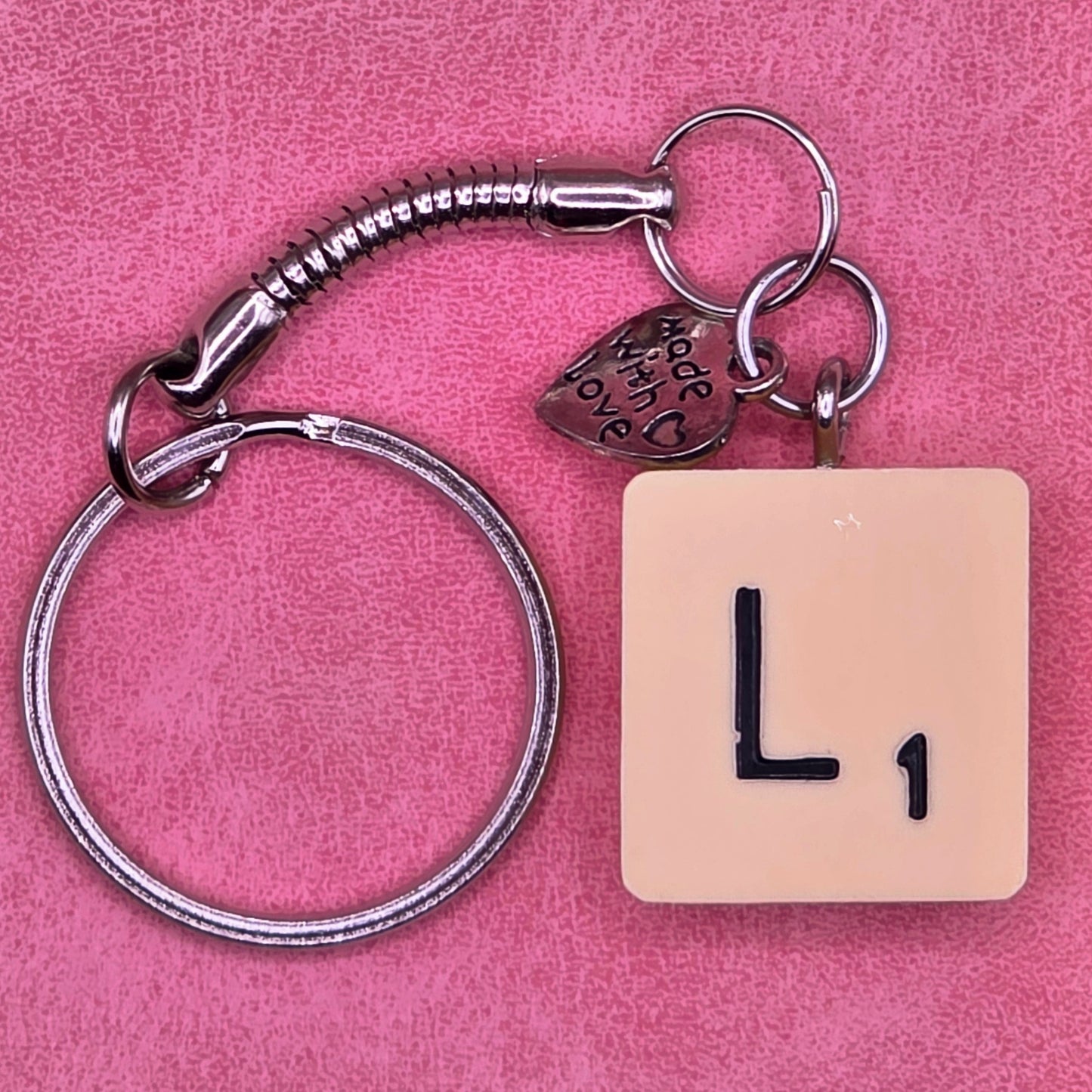 Handmade Vintage Scrabble® Tile Keyring - Letters A, B, F, G, H, L, N, S, W, Y