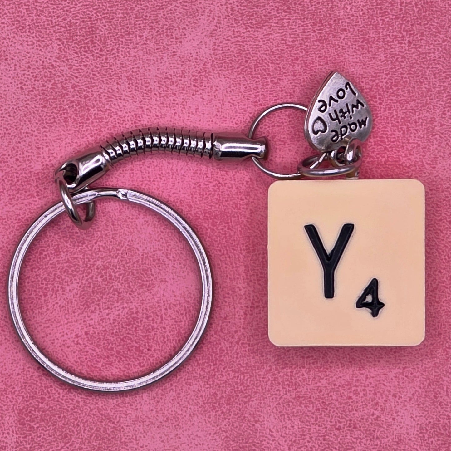 Handmade Vintage Scrabble® Tile Keyring - Letters A, B, F, G, H, L, N, S, W, Y